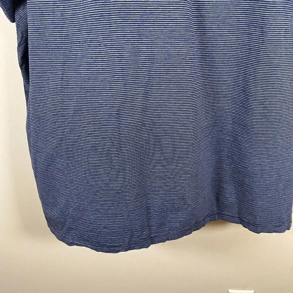 Peter Millar Crown Sport Newport Polo Shirt Mens Size XXL Blue Stripes Silk Pima - Picture 6 of 9